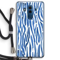 Blauwe nerven: Huawei Mate 10 Pro Transparant Hoesje met koord