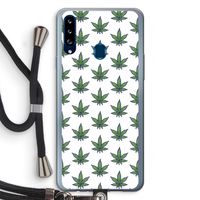 Weed: Samsung Galaxy A20s Transparant Hoesje met koord