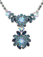 Susan Caplan Vintage collier Trifari à ornements en cristal (années 1960) - Argent