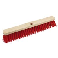 Buemag Straatbezem - rood - elaston haren/hout - 50 cm - buitenvegen