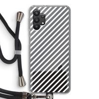 Strepen zwart-wit: Samsung Galaxy A32 5G Transparant Hoesje met koord