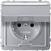 Merten MEG2312-7260 Wandcontactdoos AquaDesign Aluminium 1 stuk(s)