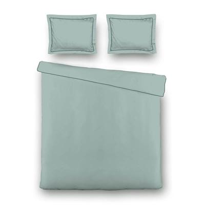Dekbedovertrek Hotel Deluxe - Turquoise - Lits-Jumeaux (240x220 Cm) - Turquoise Microvezel - Effen - Luna Bedding - Dekbed-Discounter.nl