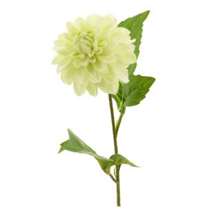 Bellatio Design Kunstbloem Dahlia - 50 cm - creme wit - kunst zijdebloemen