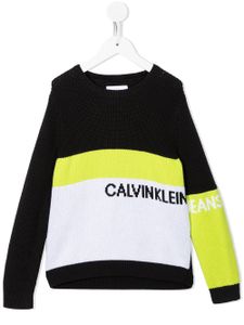 Calvin Klein Kids pull colour block - Noir