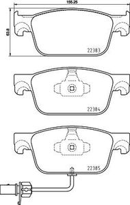 Remblokkenset, schijfrem BREMBO XTRA LINE, DIRECTIONAL BRAKE PADS P85153X