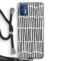 Moroccan stripes: Motorola Moto G9 Plus Transparant Hoesje met koord