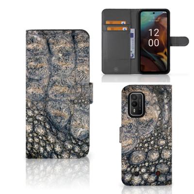 Nokia XR21 | Telefoonhoesje | Met pasjeshouder | Krokodillenprint