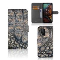Nokia XR21 | Telefoonhoesje | Met pasjeshouder | Krokodillenprint