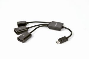 Micro USB hub voor smartphones/tablets