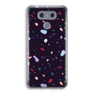 Dark Rounded Terrazzo: LG G6 Transparant Hoesje
