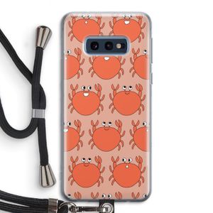 Krab: Samsung Galaxy S10e Transparant Hoesje met koord