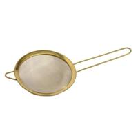 Mini zeefje - goud - metaal - D14 cm - fijn zeefje - voor keuken en bakken