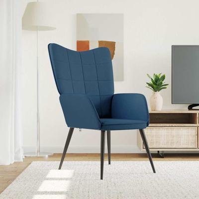 Relaxstoel stof blauw