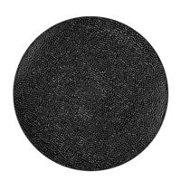 Kaarsenbord/onderbord - zwart gehamerd - kunststof - D33 cm - rond Kaarsenbord/onderbord - zwart gehamerd - kunststof - D33 cm - rond