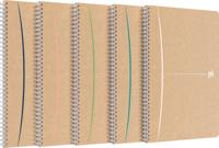 Oxford Touareg spiraalschrift, 180 bladzijden, ft A4, geruit 5 mm, geassorteerde kleuren