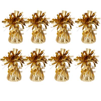Ballon gewichtjes - 8x - mat goud - 170 gram - helium ballontrosjes