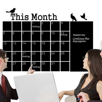 Kalender schoolbord muur stickers PVC verwisselbare Blackboard Office decoratie Suppliess
