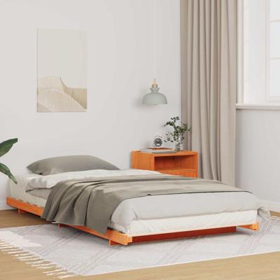 Bedframe Wasbruin 90 x 210 cm Massief grenenhout