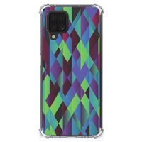 Samsung Galaxy A12 Shockproof Case Abstract Green Blue - thumbnail