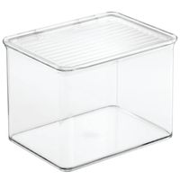 iDesign - Opbergbox met Deksel, 17.2 x 14.2 x 12.7 cm, Stapelbaar, Kunststof, Transparant - iDesign Kitchen Binz - thumbnail