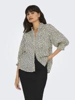 Only Onlraya 3/4 Shirt Wvn Noos Blouse Cloud Dancer Black Graphic Dot