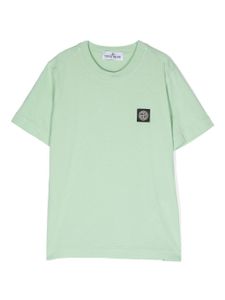 Stone Island Junior t-shirt en coton à patch Compass - Vert