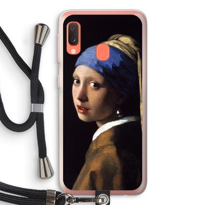 The Pearl Earring: Samsung Galaxy A20e Transparant Hoesje met koord
