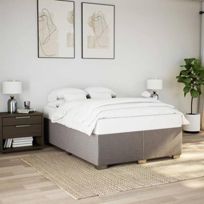Bedframe zonder matras stof taupe 140x200 cm