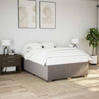 Bedframe zonder matras stof taupe 140x200 cm