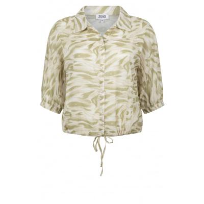 Zoso - Groen | Dames | Blouse | Groen | XXL | regular | Kamst mode