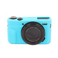 PULUZ zachte siliconen beschermhoes voor Canon EOS G7 X Mark II (blauw)