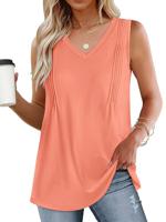 V Neck Casual Plain Loose Tank Top