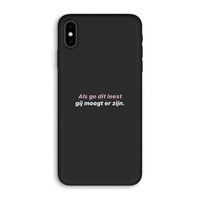 gij moogt er zijn: iPhone XS Max Biologisch afbreekbaar hoesje