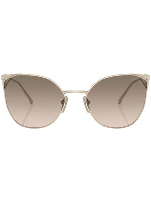 Prada Eyewear lunettes de soleil à monture papillon - Or