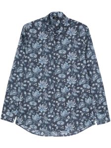 ETRO chemise en coton à imprimé cachemire - Bleu