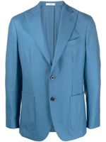 Boglioli blazer en laine vierge à simple boutonnage - Bleu