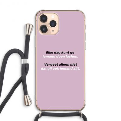 gij zijt ook iemand: iPhone 11 Pro Max Transparant Hoesje met koord