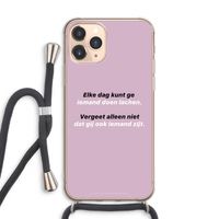 gij zijt ook iemand: iPhone 11 Pro Max Transparant Hoesje met koord