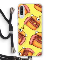 Hamburger: Samsung Galaxy A70 Transparant Hoesje met koord
