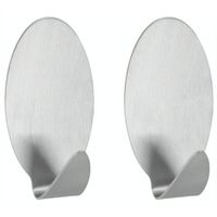 Metaltex ophanghaak 6,2 x 3,3 cm RVS zilver 2 stuks - thumbnail