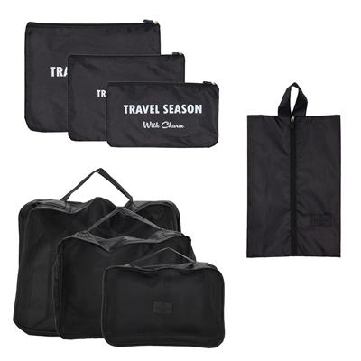 Charm London Packing Cubes Set - 6-delige Reisset Zwart