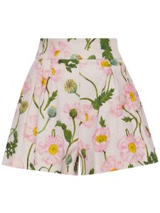 Oscar de la Renta short à fleurs - Rose