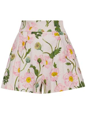 Oscar de la Renta short à fleurs - Rose