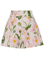 Oscar de la Renta short à fleurs - Rose
