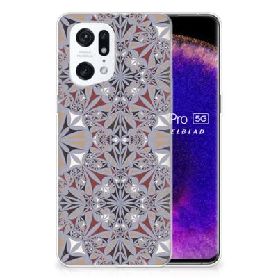 OPPO Find X5 Pro | TPU | Siliconen hoesje | Flower Tiles