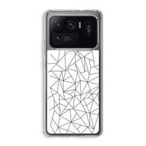 Geometrische lijnen zwart: Xiaomi Mi 11 Ultra Transparant Hoesje
