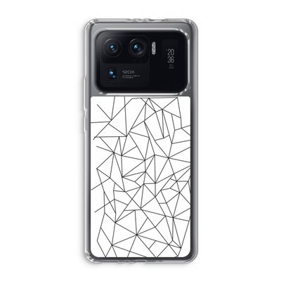 Geometrische lijnen zwart: Xiaomi Mi 11 Ultra Transparant Hoesje
