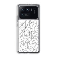 Geometrische lijnen zwart: Xiaomi Mi 11 Ultra Transparant Hoesje