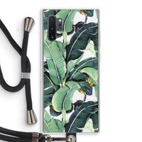 Bananenbladeren: Samsung Galaxy Note 10 Plus Transparant Hoesje met koord